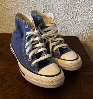 Converse High-Top Sneakers in Blue and White thumbnail 1