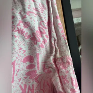 Vintage 2005 y2k Victoria’s Secret pink low rise pajamas pants graffiti elastic thumbnail 8