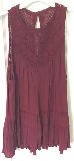 American Eagle Red Lace Tank thumbnail 1