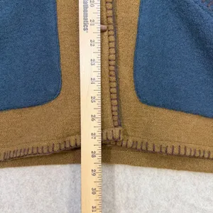 Portraits Northern Isles Women Small Brown Blue Boho Cabin‎ Wool Toggle Jacket thumbnail 7