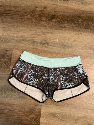 lululemon athletica Speed Short *4-way Stretch Abstract Print Athletic Shorts 10 thumbnail 3