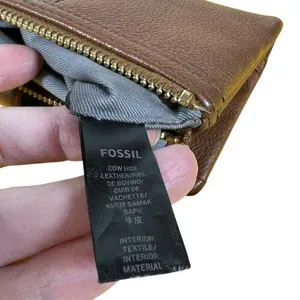 Fossil‎ Ella Clutch Brown Leather Wallet zipper fold card orgainizer thumbnail 6