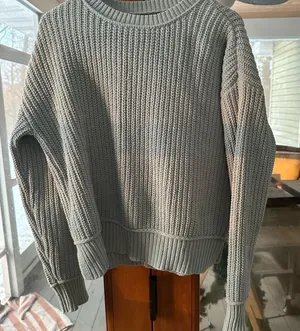 Aeropostale Light Blue/Gray Knit Sweater Casual Cabincore thumbnail 1