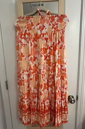 Floral dress Orange thumbnail 1