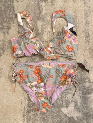 No Boundaries Floral 2 Piece Bikini thumbnail 1