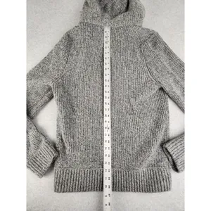 Soft! Abercrombie‎ & Fitch Knitted Wool Blend SWEATER Cable Hoodie Moose XXL thumbnail 13
