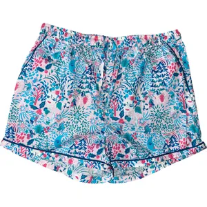 Roller Rabbit Womens Size Medium Pink Floral Winter Bari Print Drawstring Shorts thumbnail 1
