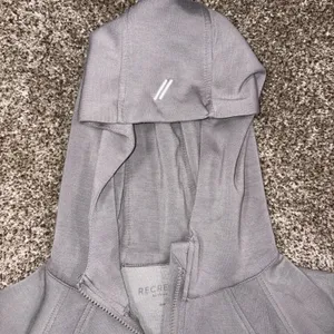 RECREATION Grey Half-Zip Athletic Hoodie Pocket Sweatshirt Womens Small thumbnail 5
