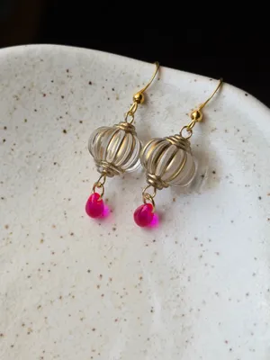 Handmade vintage chic retro dangle earrings💖 thumbnail 3