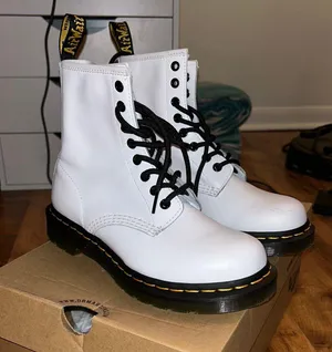 Dr. Martens White Boots thumbnail 1