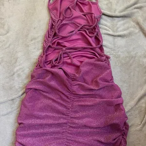 SheIn Pink Ruched Glitter Mini Dress S thumbnail 4