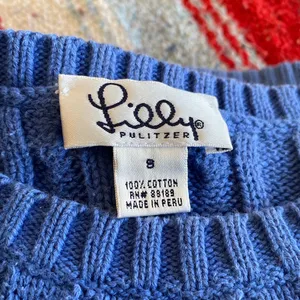 Lilly Pulitzer Cableknit Sweater! Size Small. Excellent Condition! thumbnail 8