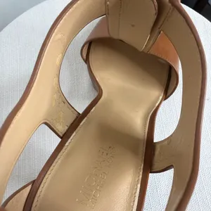 Michael Kors Brown Leather Front Zip Block Heel women’s Size 8(B94)”✨ thumbnail 7
