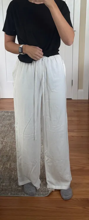 Princess Polly White Pants Linen thumbnail 1