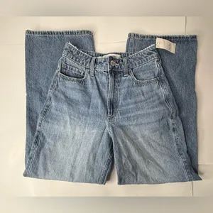 Hollister Womens Ultra High-Rise Baggy Jeans Size 2S /w26 Short‎ Blue Y2K NEW thumbnail 7
