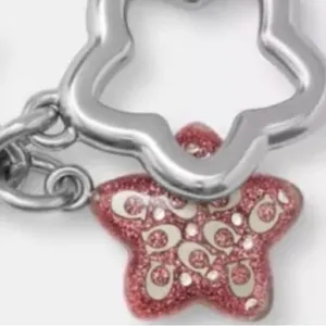 Coach Star Bag Charm- Silver/Red thumbnail 2