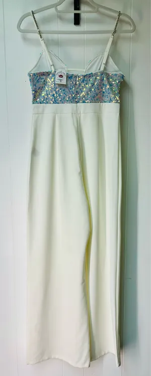 Boutique White and iridescent sequin jumpsuit thumbnail 10