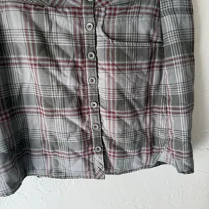 Horny Toad Size 8‎ Outdoor Gray Plaid Mini Skirt Academia thumbnail 3