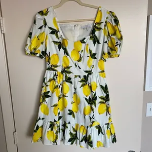 Lemon Puff Sleeve Mini Dress thumbnail 4