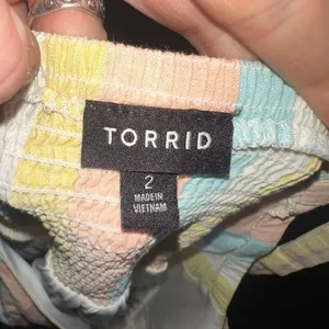 Torrid linen pastel striped Midi studio 2x sleeveless sundress thumbnail 4