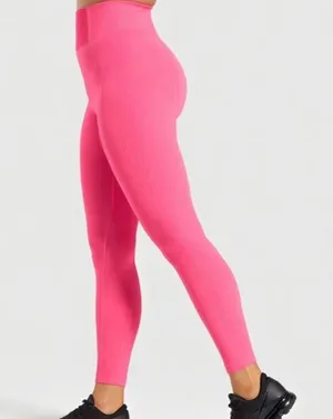 Gymshark Ultra Seamless Leggings- Neon Pink thumbnail 6