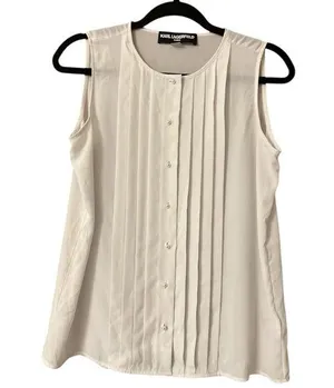 Karl Lagerfeld sleeveless blouse NWOT thumbnail 1