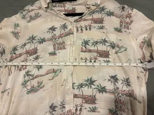 Aerie Hawaiian Button Oversized Down Shirt thumbnail 3