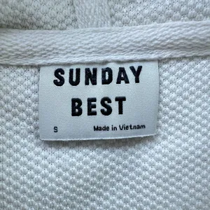 Aritzia Sunday Best Fleece Hoodie‎ Womens Small Pullover Cropped White Comfey thumbnail 3