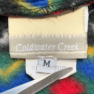 Vintage Southwestern Fleece Cardigan Jacket Colorful Concho Buttons Medium Boho thumbnail 5