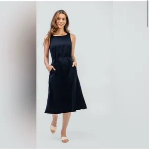 Ministry Of Supply Swift Sheath‎ Dress Midi Black Pockets Office Size XS NEW thumbnail 4