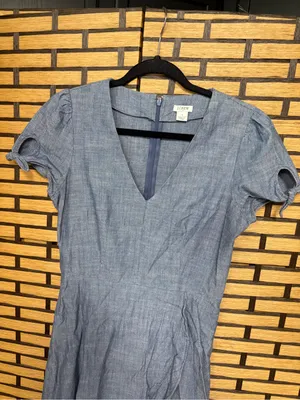 J. Crew chambray cotton dress size 2 thumbnail 3