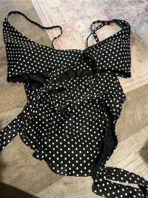 Aerie Black Polka Dot One-Piece Swimsuit thumbnail 8