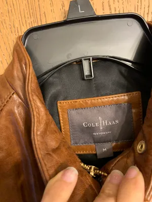 Cole Haan Brown Genuine Leather Jacket thumbnail 4