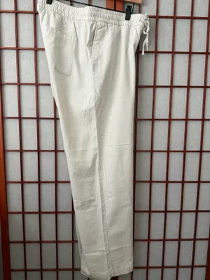 Old Navy Linen Pants Blend Wide-Leg Pull-On thumbnail 7