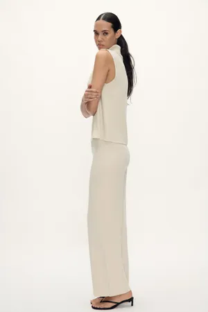 ZARA NWT  soft turtleneck ecru top. Size Large thumbnail 7