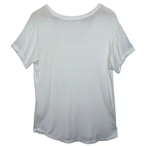 Abercrombie & Fitch Soft AF Drapey White Knit V-Neck Short Sleeve T-Shirt Size L thumbnail 2