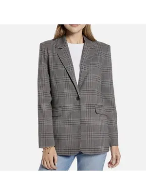 Something Navy Menswear Jacket Grey Steel Kate Plaid Oversized Blazer S thumbnail 3