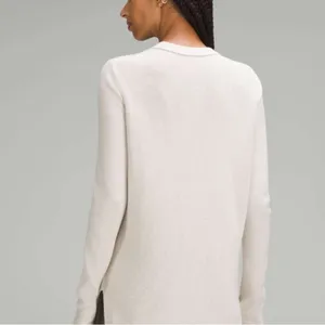 Lululemon Take It All In Cotton-Blend Crewneck Sweater White Opal Ribbed thumbnail 2