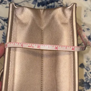 Quilted Metallic Satchel Gold thumbnail 5