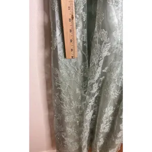 vtg Cassandra Stone Dress Womens 8 Sage Green Lace Gown Formal‎ Evening Beaded thumbnail 13