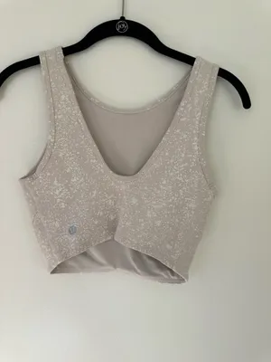 Lululemon Energetic Edge Cropped Tank Light Chrome 4 thumbnail 2