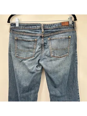 Bullhead Huntington Vintage Low Slung Stone Washed Flare Jeans Size 7 Juniors thumbnail 3