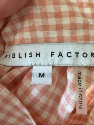 English Factory -Pink Gingham Tiered Babydoll Dress Size M thumbnail 7