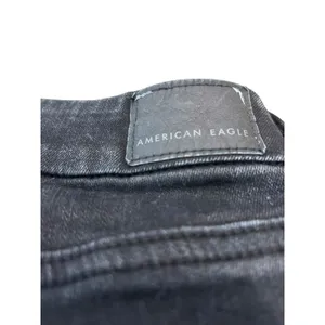 American Eagle Distressed Skinny Jeans Black Ripped High Waisted Womens Size 4 thumbnail 7