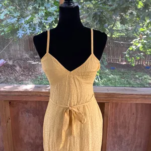 Los Angeles Atelier & Other Stories Yellow Belted Maxi Dress Size 2 thumbnail 4