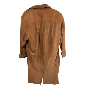 Vintage Wilsons Women's S Brown Leather Trench Coat Cowgirl Western NFRA Rodeo thumbnail 7