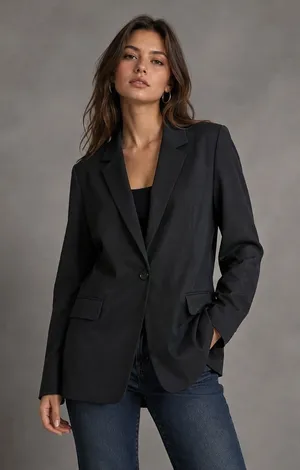Kristen Blake black wool blazer Size SP thumbnail 1