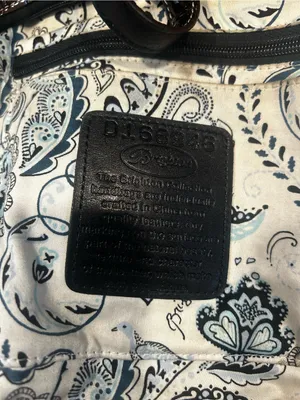 Vintage Brighton Black & Brown Leather Shoulder Bag Embossed Y2K thumbnail 10