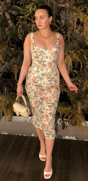 Boutique bobbles and lace midi mesh dress thumbnail 1