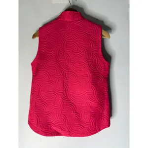 Pebble beach‎ quilted Full zip golf vest pink size small thumbnail 2